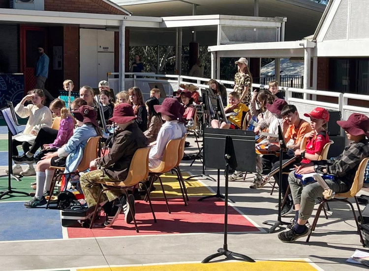 Our band performing on Open Day.